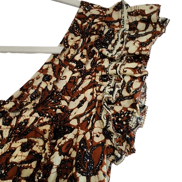 House of Harlow 1960 Nicole Richie Cut Out Tiered Maxi Dress XS Mable brown - Picture 5 of 11